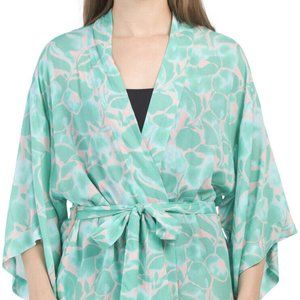 NWT DVF x ONIA Gina Cover Up Kimono Peach Skin size M L $265 Beach Resort Pool